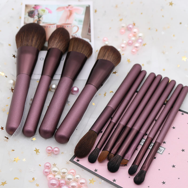 12 petit raisin débutant maquillage brosse ensembles