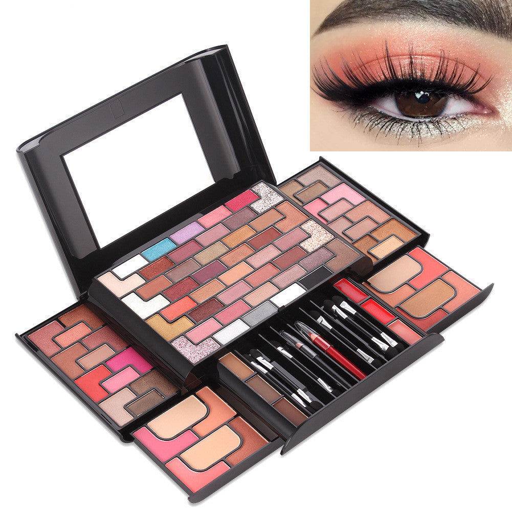 68 couleurs Ombre À Paupières 8 Couleurs Blush 4 Couleurs Poudre 3 Couleurs Sourcils Poudre Rouge À Lèvres Maquillage Ensemble