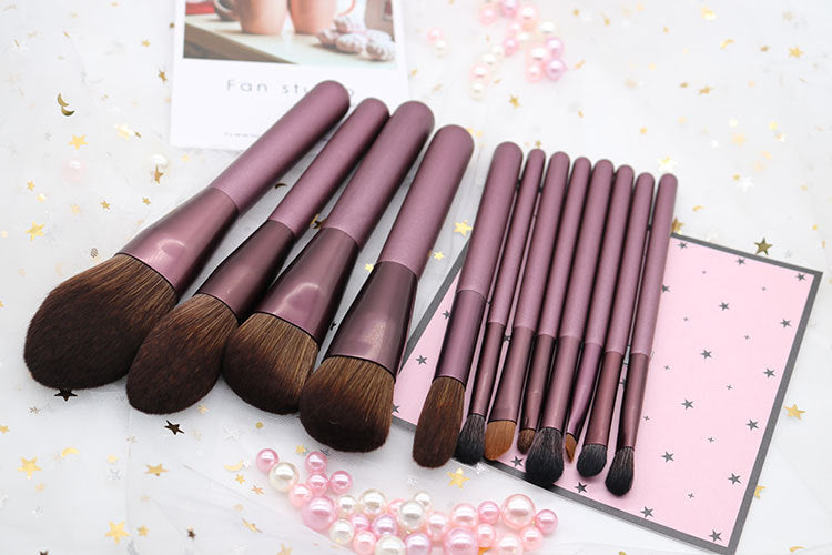 12 petit raisin débutant maquillage brosse ensembles