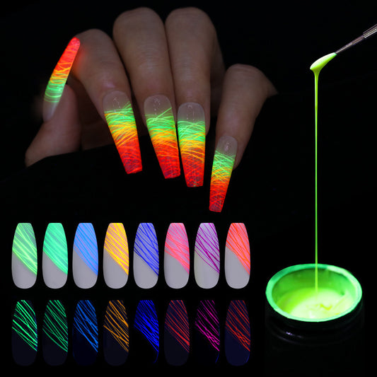 Manucure Ongles Lumineux Art Araignée Nail Gel UV Vernis À Ongles