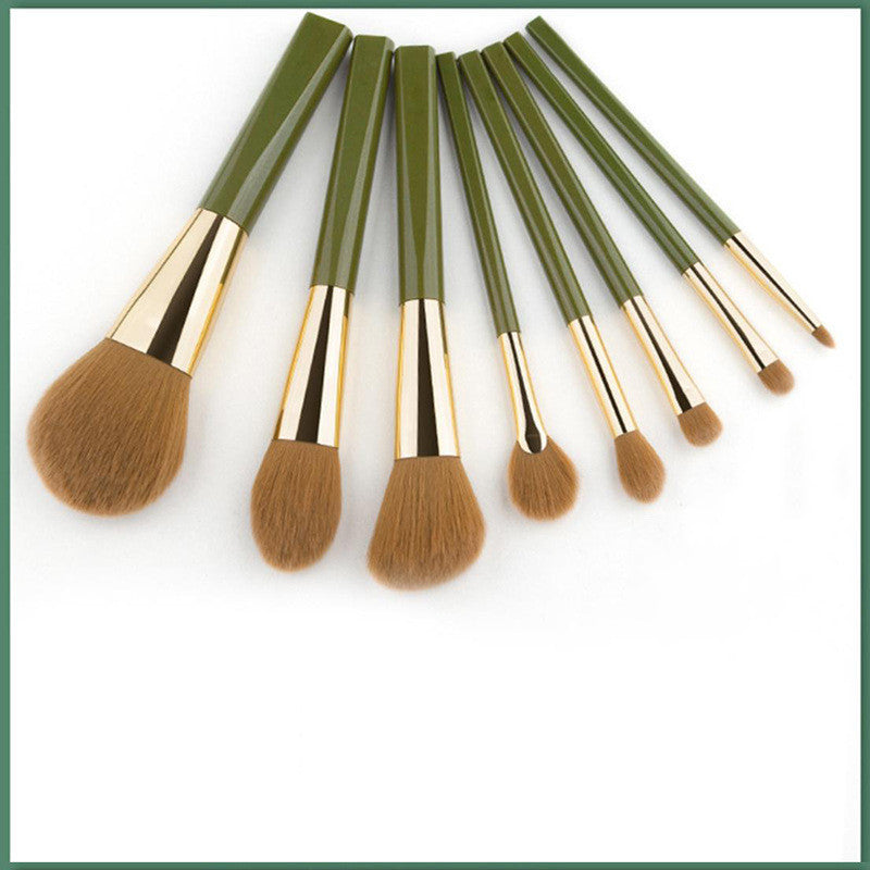 Maquillage Brosse Ensemble Doux 8 Vert Shimmering Brosses