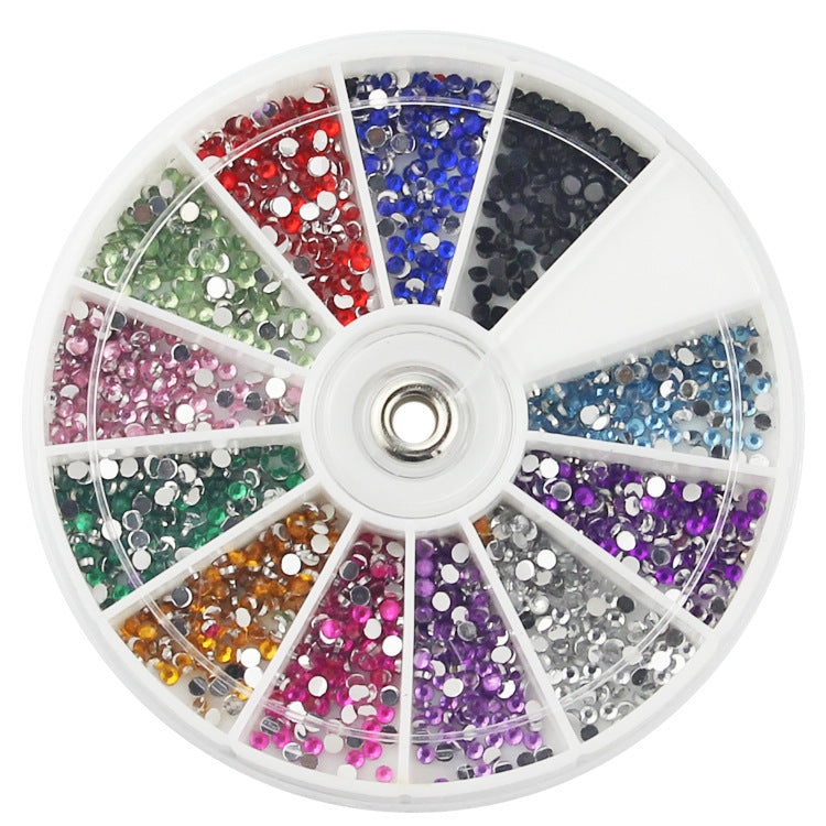 Diamant faux ongles strass domestique 12 couleurs