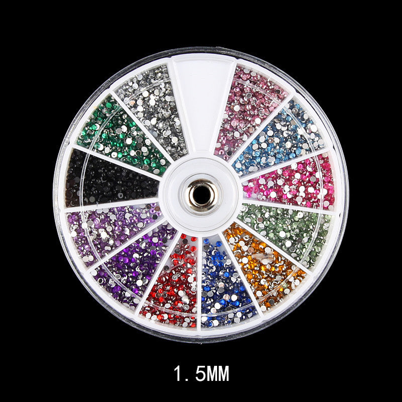 Diamant faux ongles strass domestique 12 couleurs