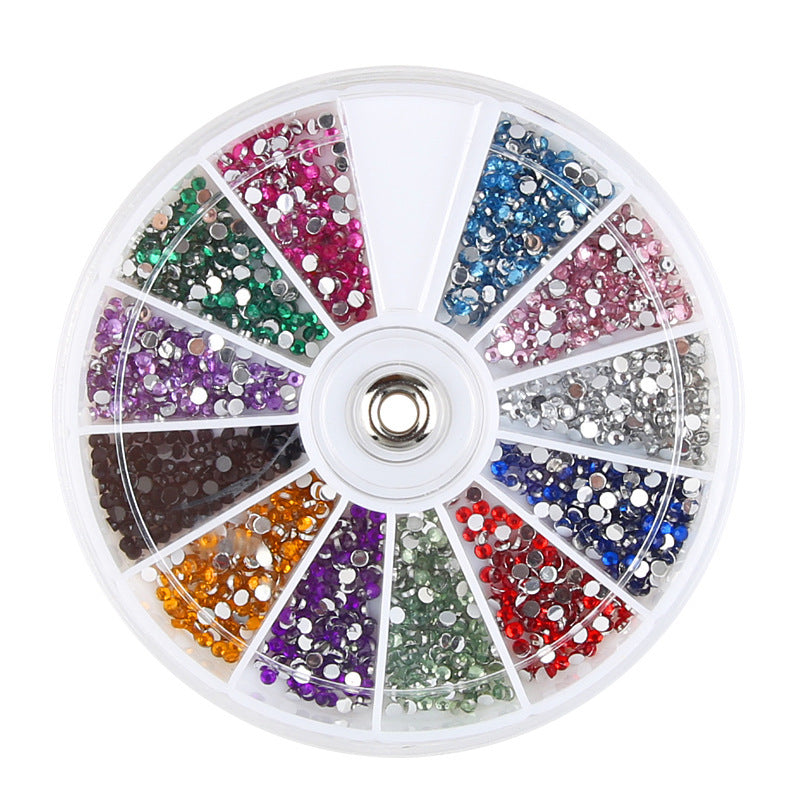 Diamant faux ongles strass domestique 12 couleurs