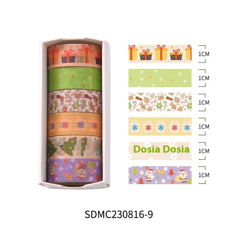 Creative Christmas Gift And Paper Adhesive Tape Journal Tape Christmas Decoration Material Cute Christmas Tape