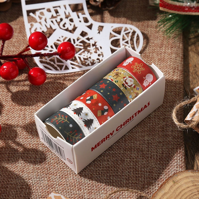 Creative Christmas Gift And Paper Adhesive Tape Journal Tape Christmas Decoration Material Cute Christmas Tape