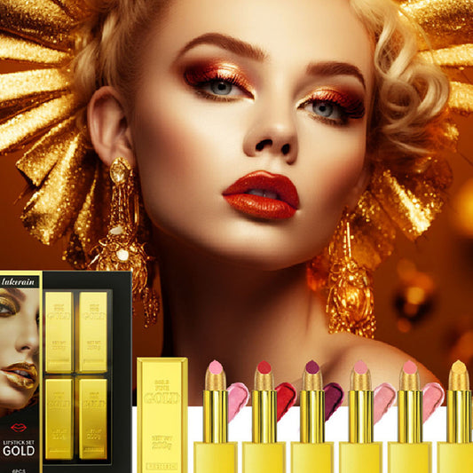 Kit de rouge à lèvres Gold Bar Maquillage Set